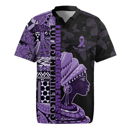 Personalized African Lady Lupus Awareness Rugby Jersey Fight Support Cure
