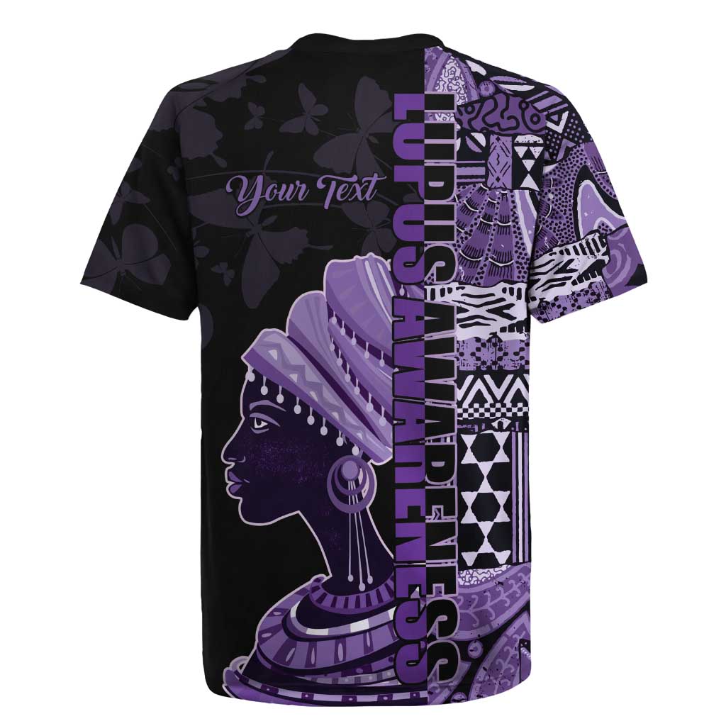 Personalized African Lady Lupus Awareness Rugby Jersey Fight Support Cure