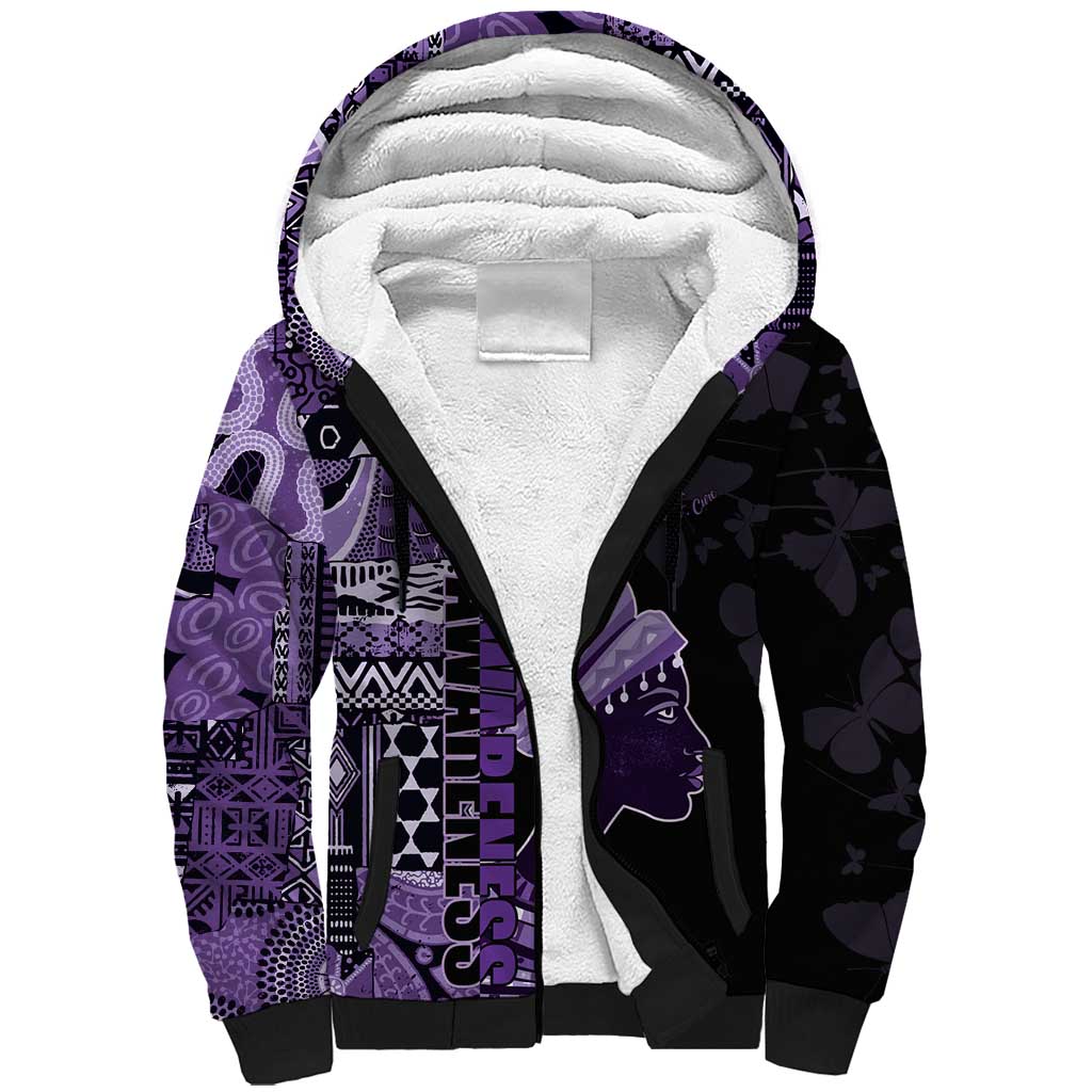 Personalized African Lady Lupus Awareness Sherpa Hoodie Fight Support Cure