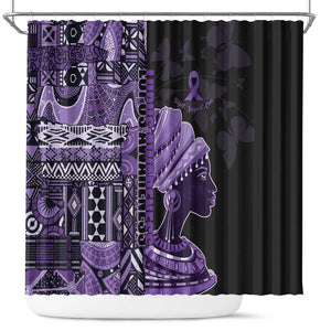 African Lady Lupus Awareness Shower Curtain Fight Support Cure
