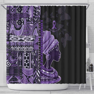 African Lady Lupus Awareness Shower Curtain Fight Support Cure