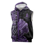 Personalized African Lady Lupus Awareness Sleeveless Hoodie Fight Support Cure