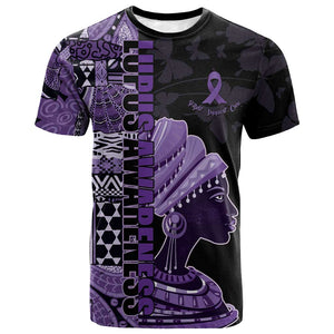 Personalized African Lady Lupus Awareness T shirt Fight Support Cure