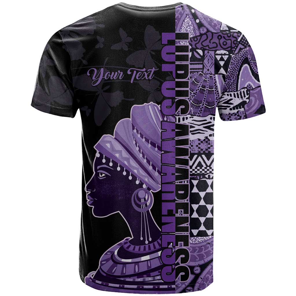 Personalized African Lady Lupus Awareness T shirt Fight Support Cure