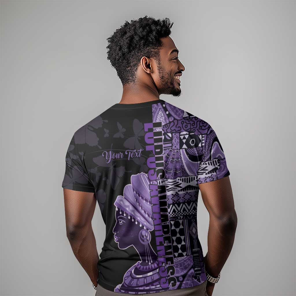 Personalized African Lady Lupus Awareness T shirt Fight Support Cure