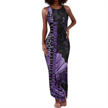 Personalized African Lady Lupus Awareness Tank Maxi Dress Fight Support Cure