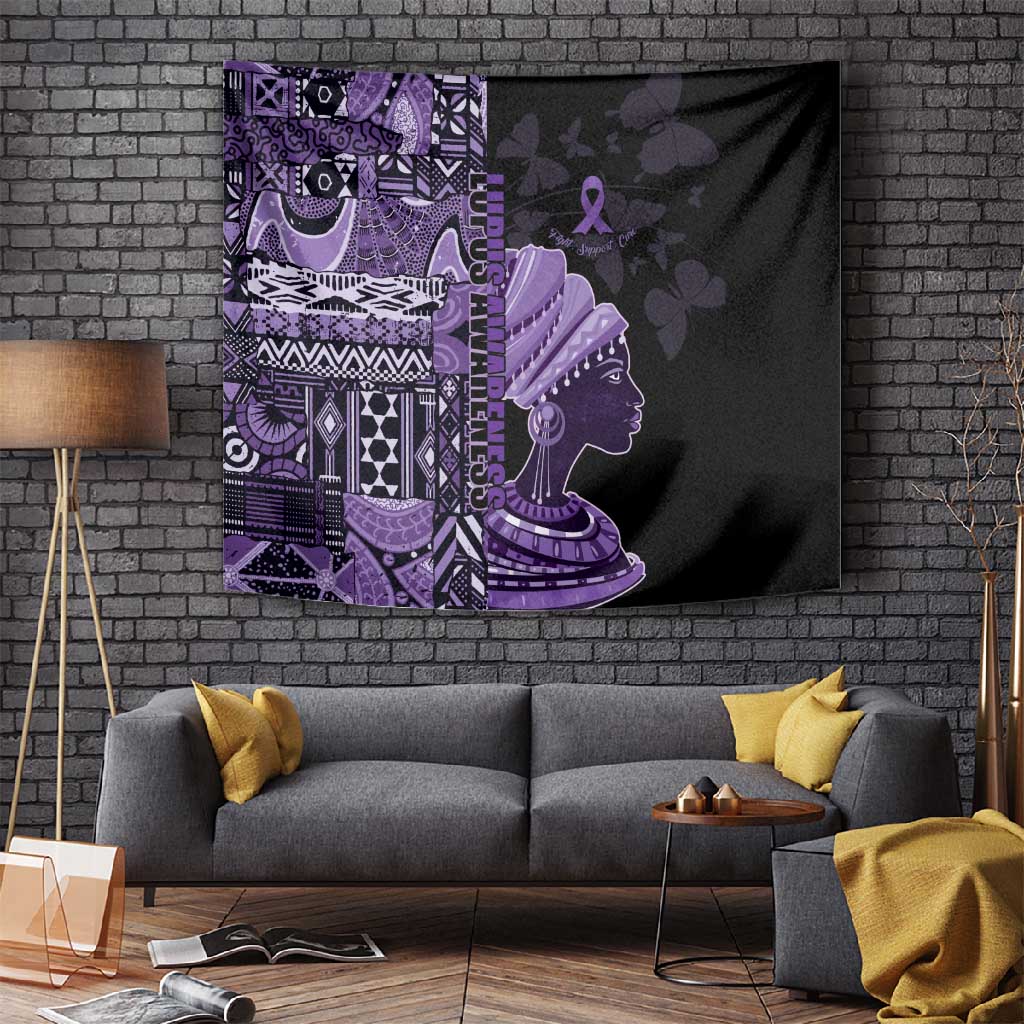 African Lady Lupus Awareness Tapestry Fight Support Cure