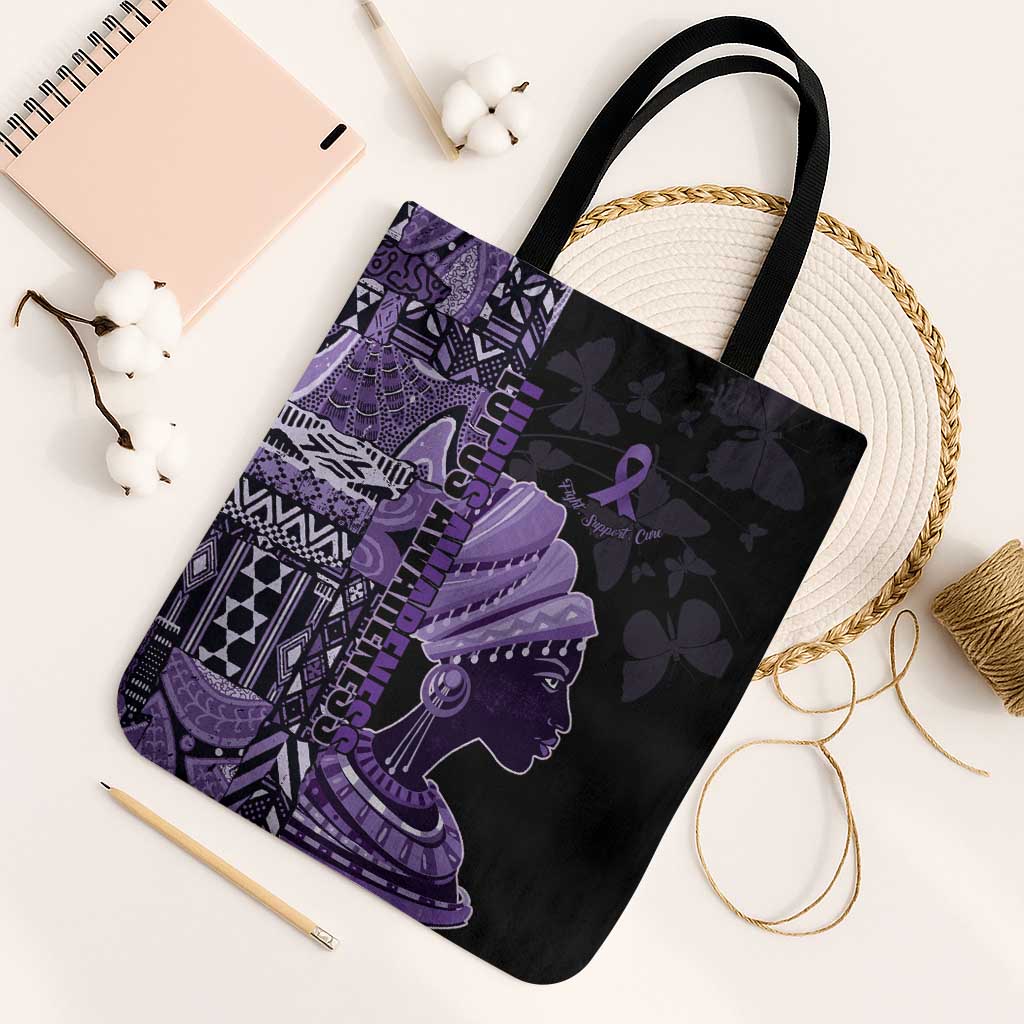 African Lady Lupus Awareness Tote Bag Fight Support Cure