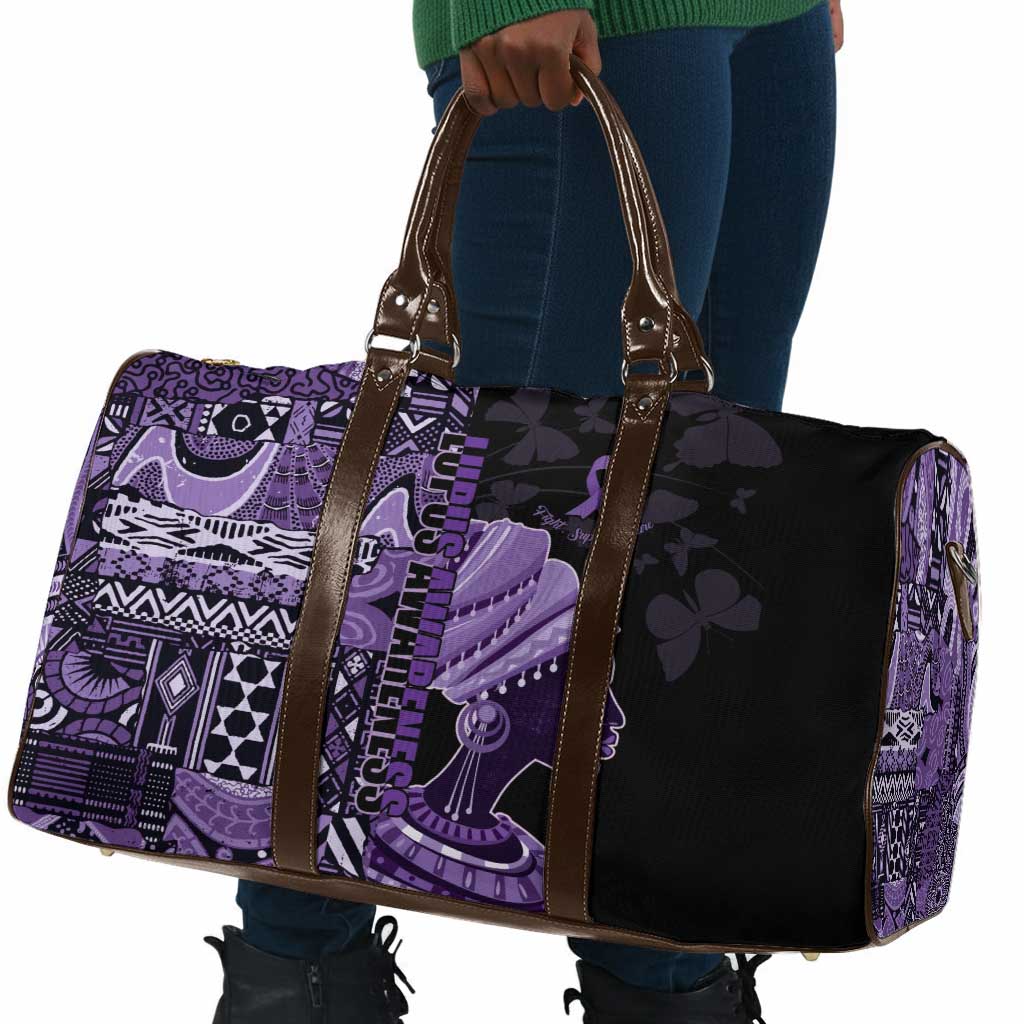 African Lady Lupus Awareness Travel Bag Fight Support Cure