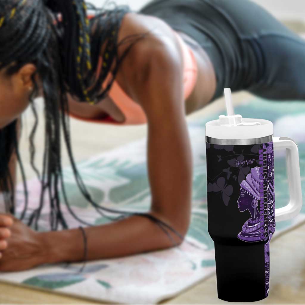 Personalized African Lady Lupus Awareness Tumbler With Handle Fight Support Cure