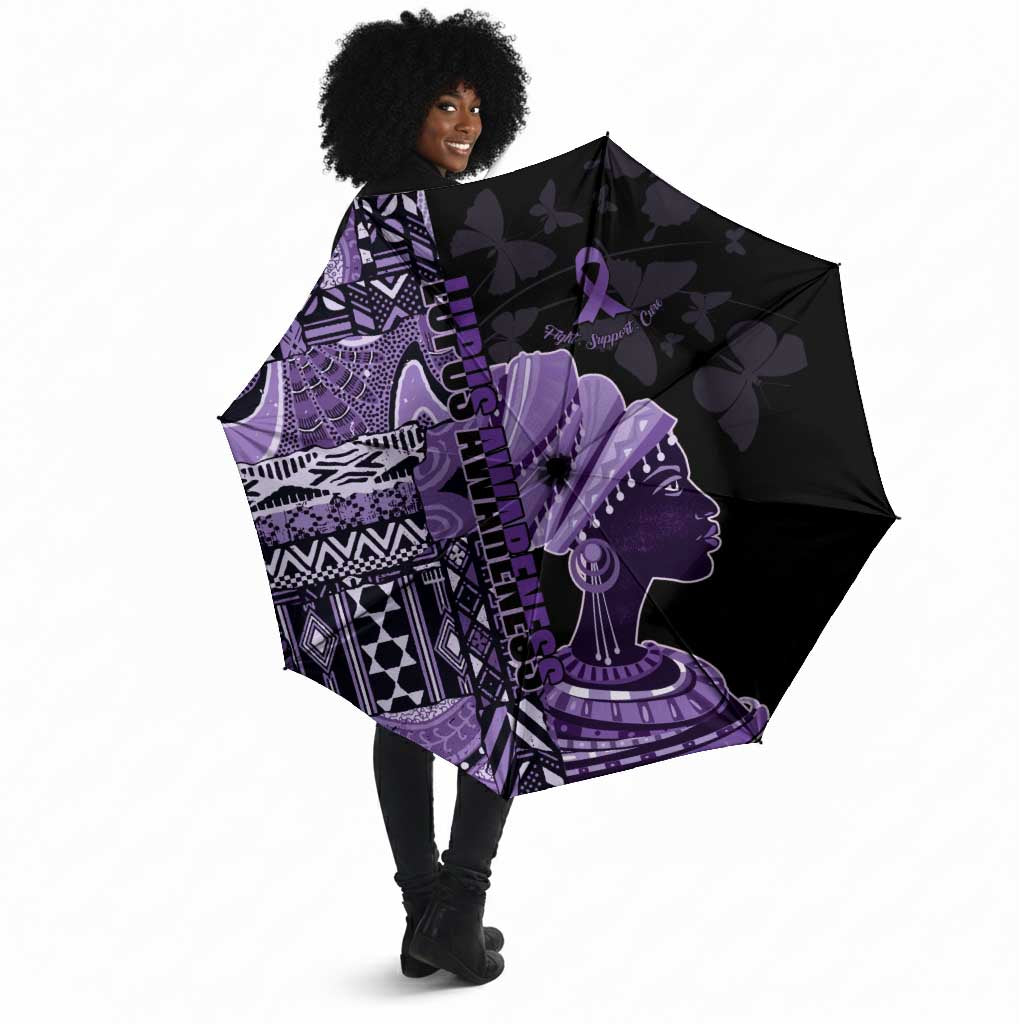 African Lady Lupus Awareness Umbrella Fight Support Cure