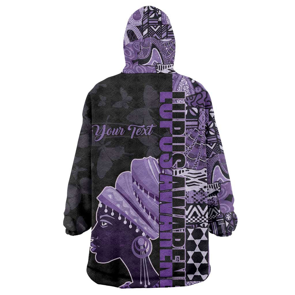 Personalized African Lady Lupus Awareness Wearable Blanket Hoodie Fight Support Cure