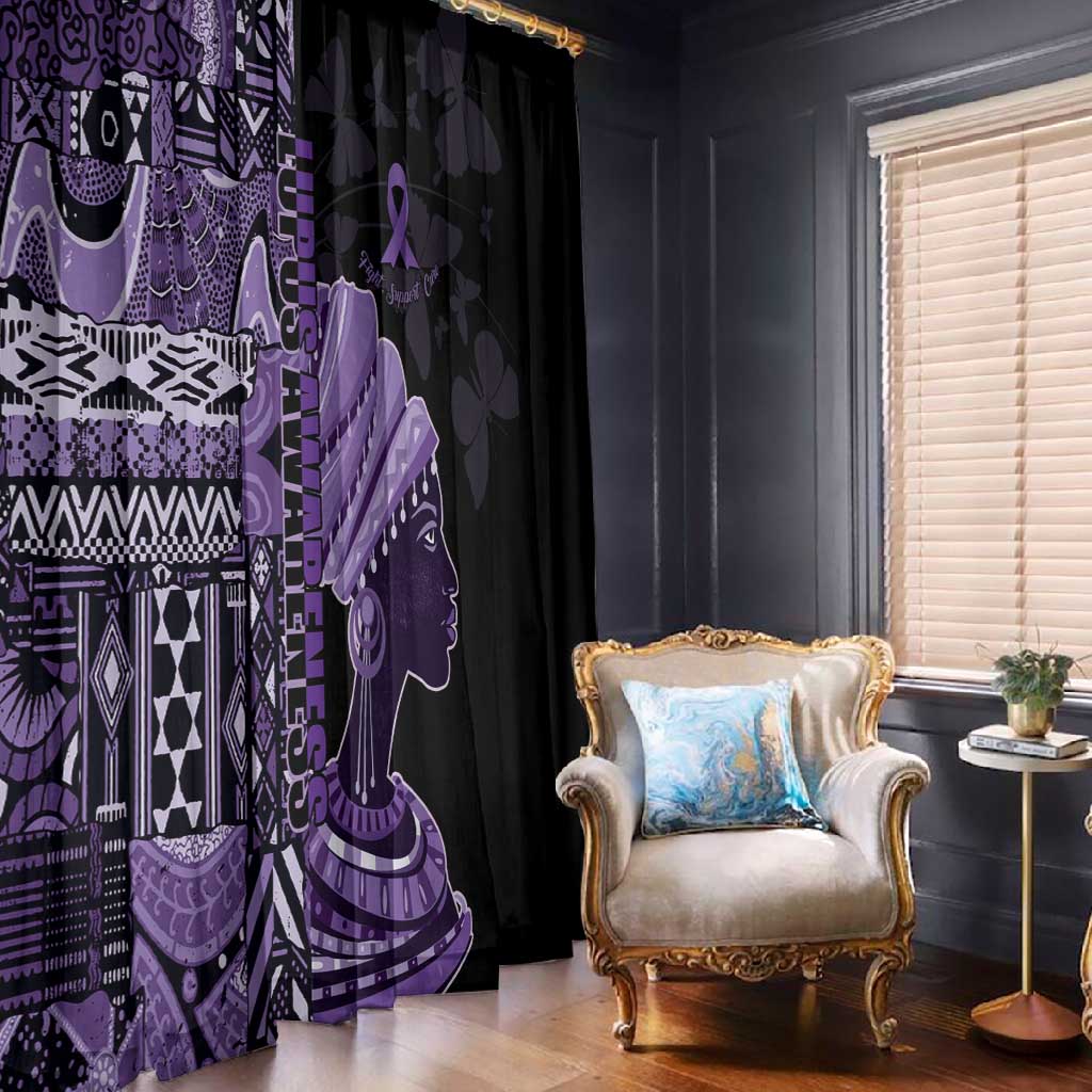 African Lady Lupus Awareness Window Curtain Fight Support Cure