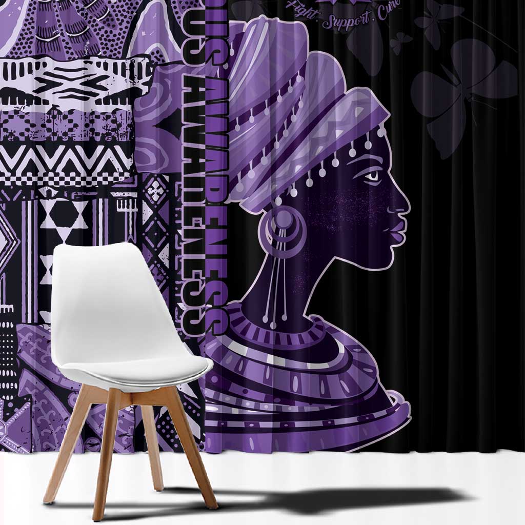 African Lady Lupus Awareness Window Curtain Fight Support Cure