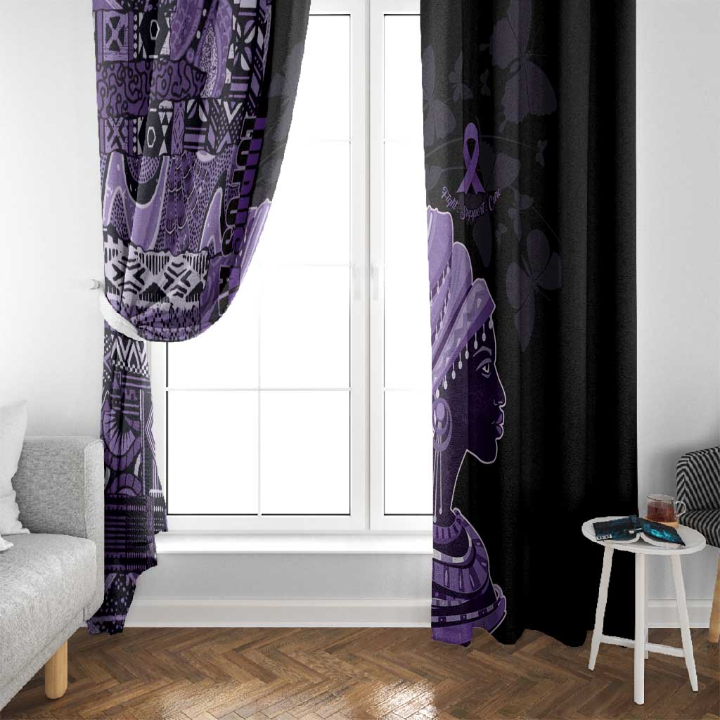 African Lady Lupus Awareness Window Curtain Fight Support Cure