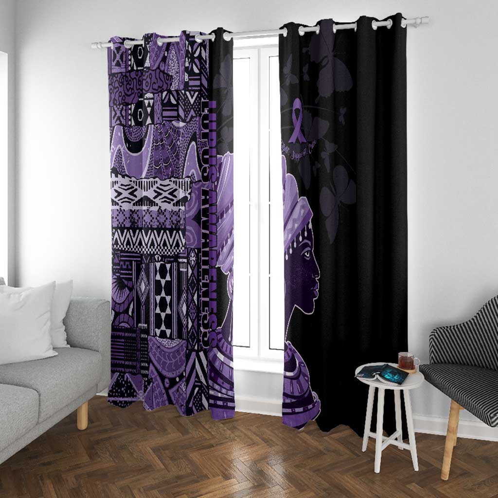 African Lady Lupus Awareness Window Curtain Fight Support Cure