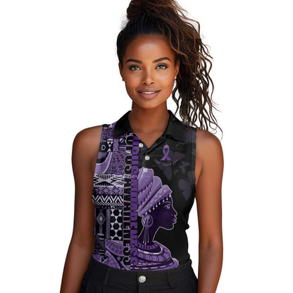 Personalized African Lady Lupus Awareness Women Sleeveless Polo Shirt Fight Support Cure