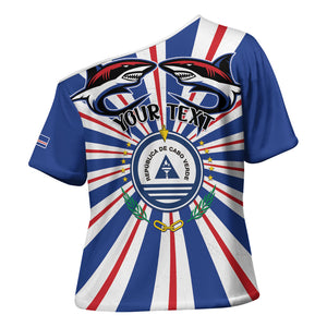 Personalized Cape Verde 1975 Cross Shoulder Shirt Happy Independence Day