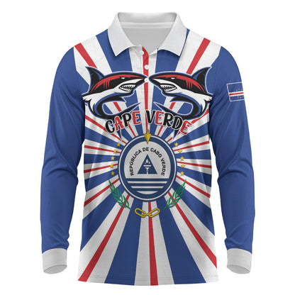 Personalized Cape Verde 1975 Long Sleeve Polo Shirt Happy Independence Day