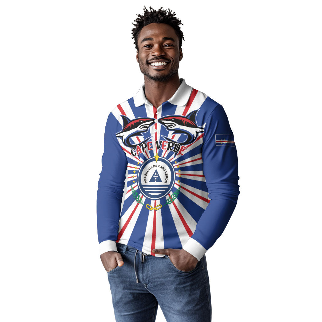 Personalized Cape Verde 1975 Long Sleeve Polo Shirt Happy Independence Day