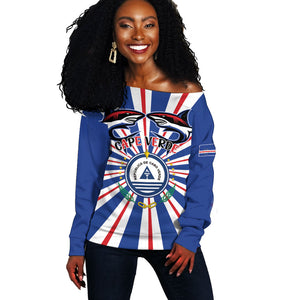 Personalized Cape Verde 1975 Off Shoulder Sweater Happy Independence Day