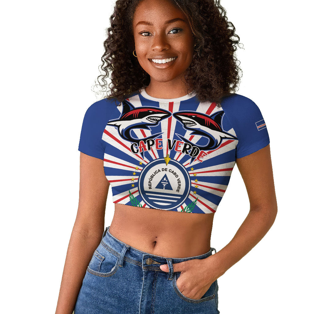 Personalized Cape Verde 1975 Raglan Cropped T shirt Happy Independence Day