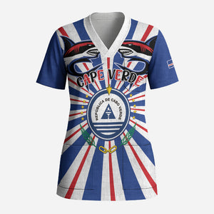Personalized Cape Verde 1975 Scrub Top Happy Independence Day