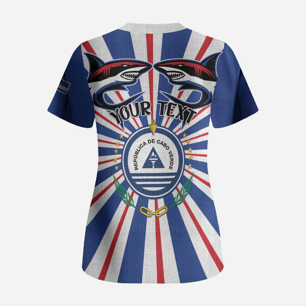 Personalized Cape Verde 1975 Scrub Top Happy Independence Day