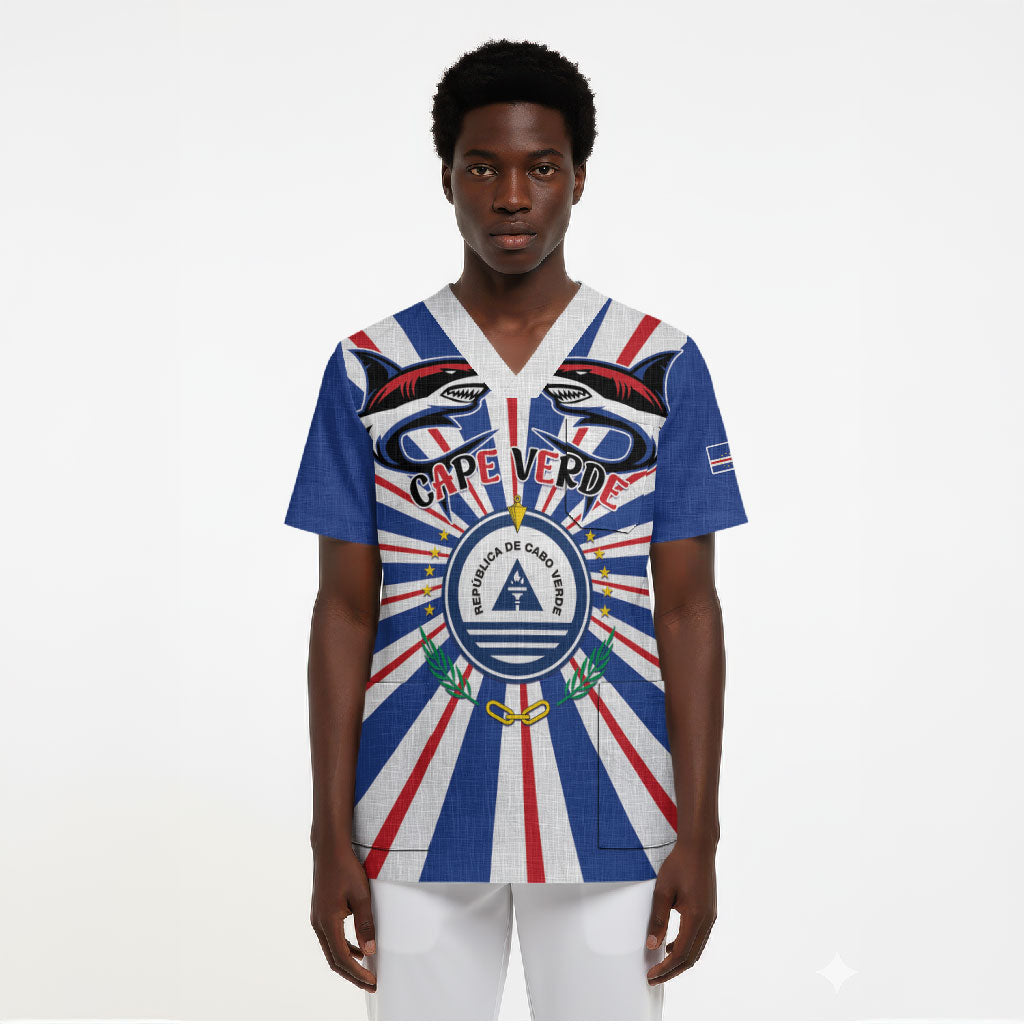 Personalized Cape Verde 1975 Scrub Top Happy Independence Day
