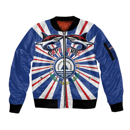 Personalized Cape Verde 1975 Sleeve Zip Bomber Jacket Happy Independence Day