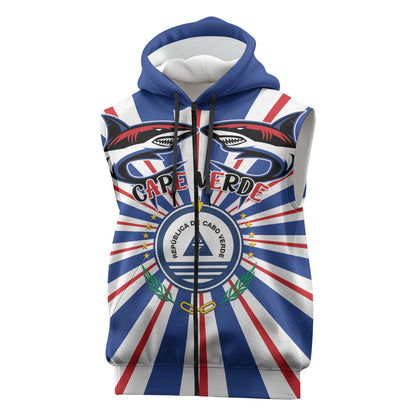 Personalized Cape Verde 1975 Sleeveless Zip Hoodie Happy Independence Day