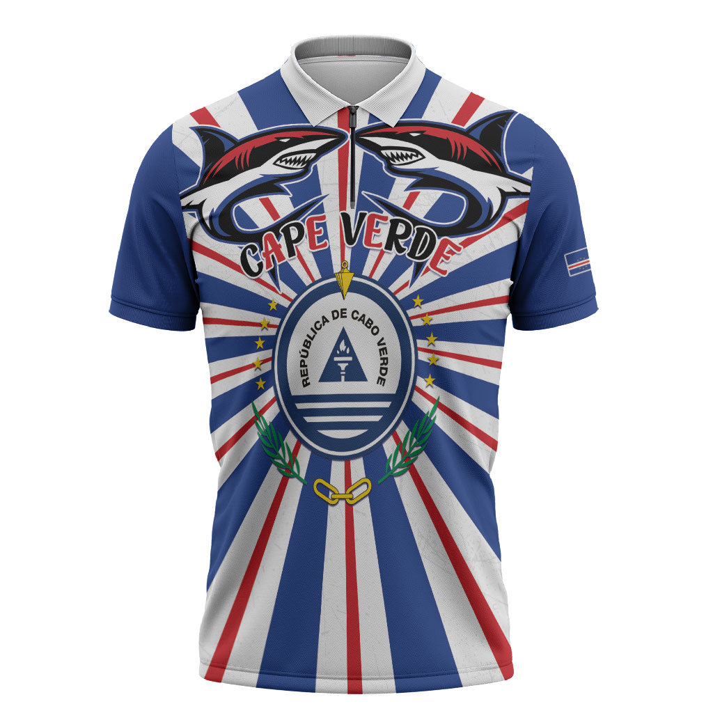 Personalized Cape Verde 1975 Zipper Polo Shirt Happy Independence Day