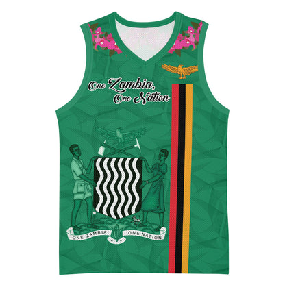 Personalized One Zambia One Nation Basketball Jersey Happy Independence Day
