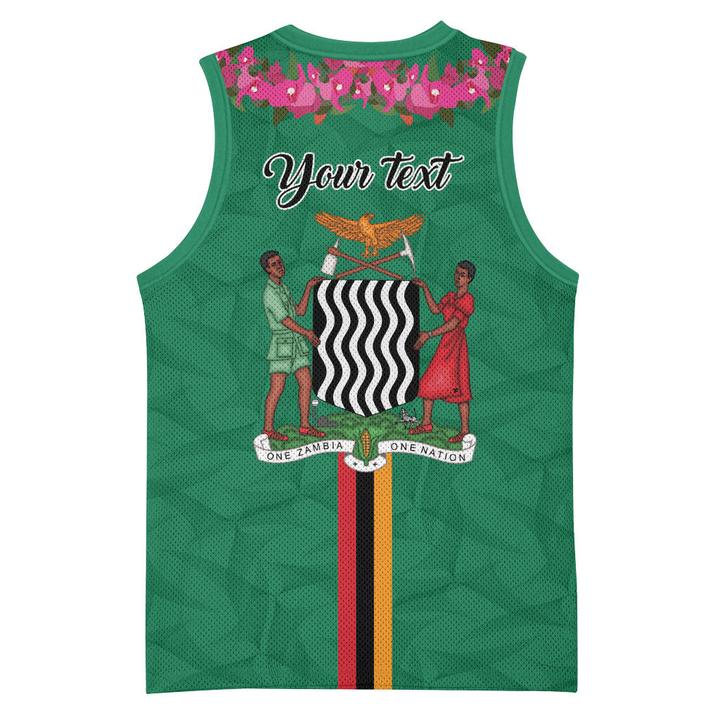 Personalized One Zambia One Nation Basketball Jersey Happy Independence Day