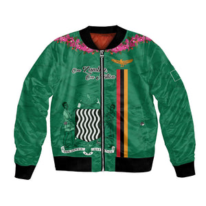 Personalized One Zambia One Nation Bomber Jacket Happy Independence Day