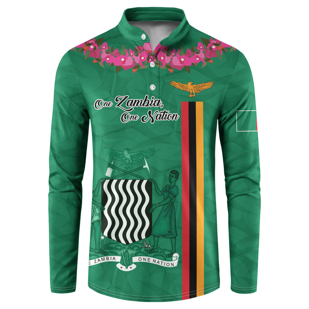 Personalized One Zambia One Nation Button Sweatshirt Happy Independence Day