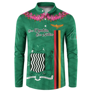 Personalized One Zambia One Nation Button Sweatshirt Happy Independence Day