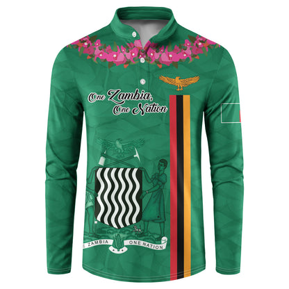 Personalized One Zambia One Nation Button Sweatshirt Happy Independence Day