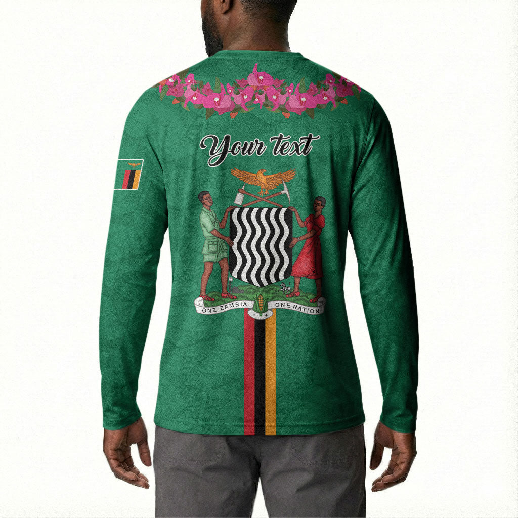 Personalized One Zambia One Nation Button Sweatshirt Happy Independence Day