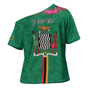 Personalized One Zambia One Nation Cross Shoulder Shirt Happy Independence Day