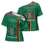 Personalized One Zambia One Nation Cross Shoulder Shirt Happy Independence Day