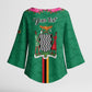 Personalized One Zambia One Nation Kimono Sleeve Blouse Happy Independence Day