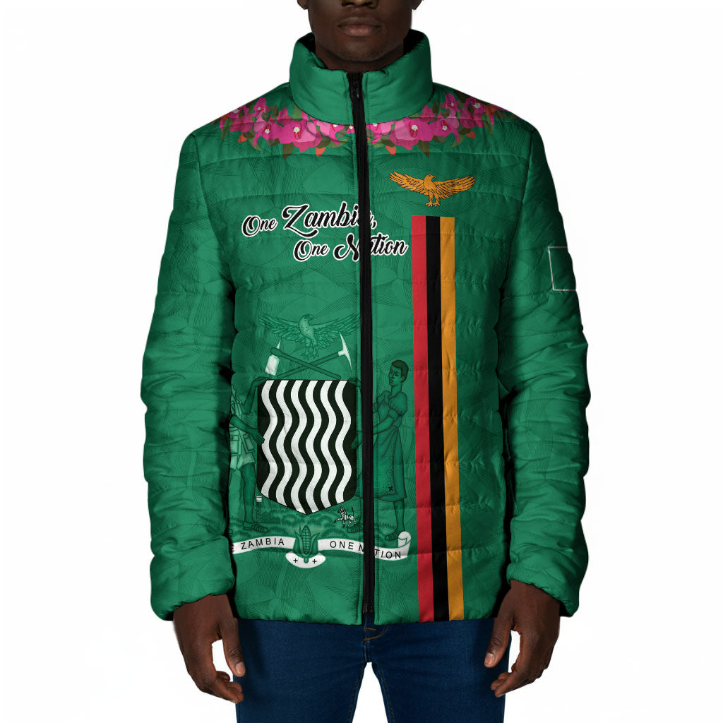 Personalized One Zambia One Nation Padded Jacket Happy Independence Day