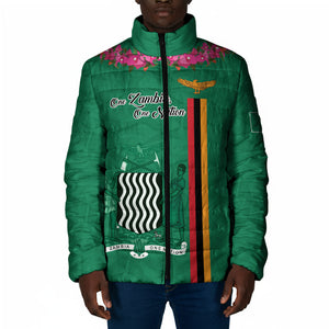Personalized One Zambia One Nation Padded Jacket Happy Independence Day