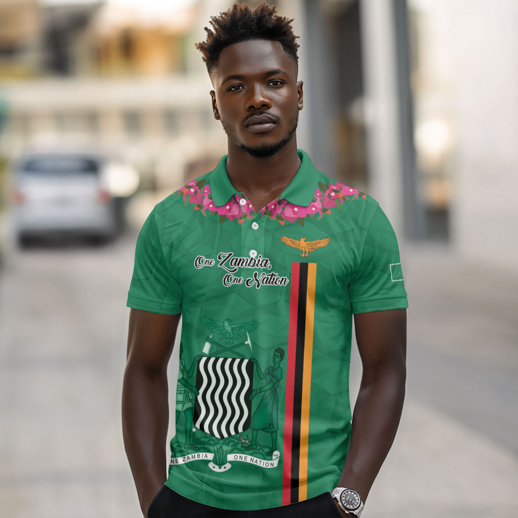 Personalized One Zambia One Nation Polo Shirt Happy Independence Day