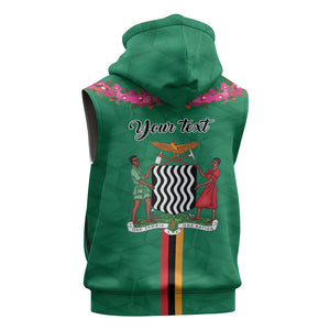 Personalized One Zambia One Nation Sleeveless Hoodie Happy Independence Day