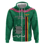 Personalized One Zambia One Nation Zip Hoodie Happy Independence Day