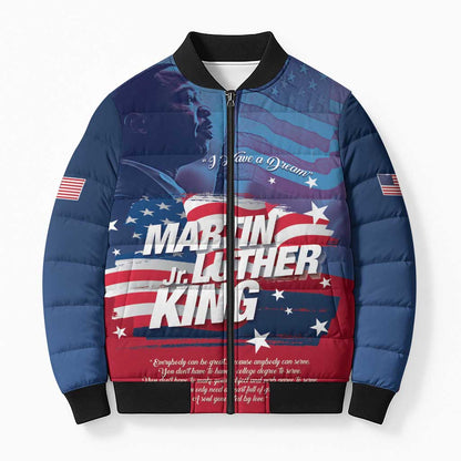 Martin Luther King MLK Bomber Puffer Jacket I Have A Dream - African Pride