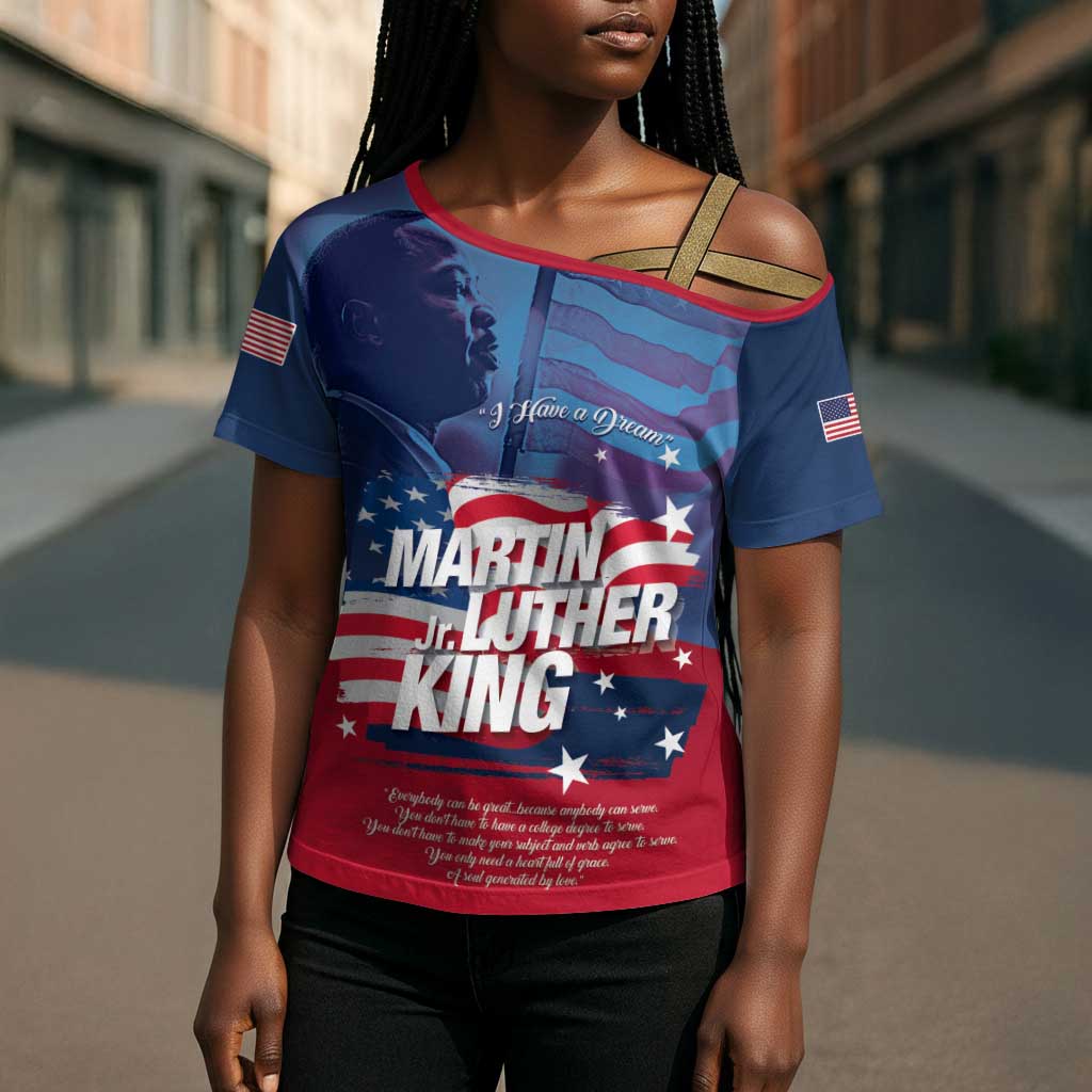 Martin Luther King MLK Cross Shoulder Shirt I Have A Dream - African Pride