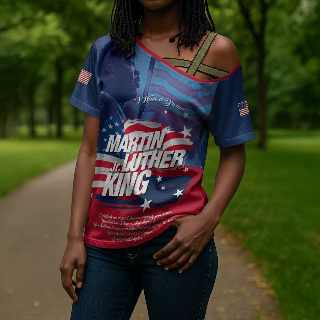 Martin Luther King MLK Cross Shoulder Shirt I Have A Dream - African Pride